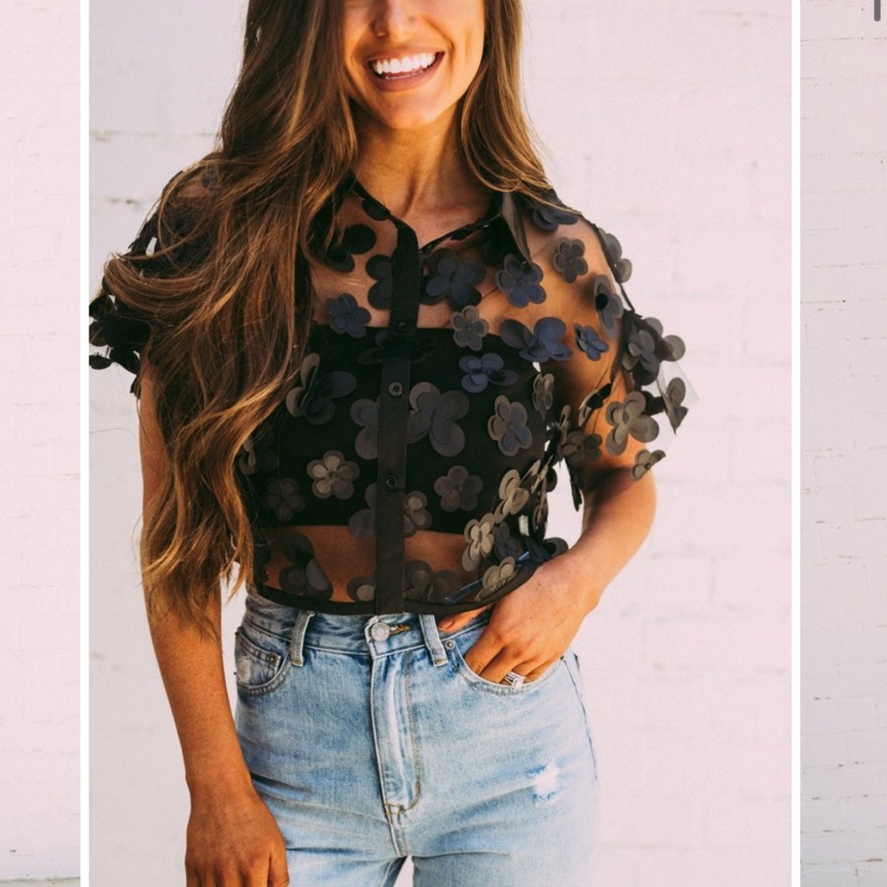 Flower patch top